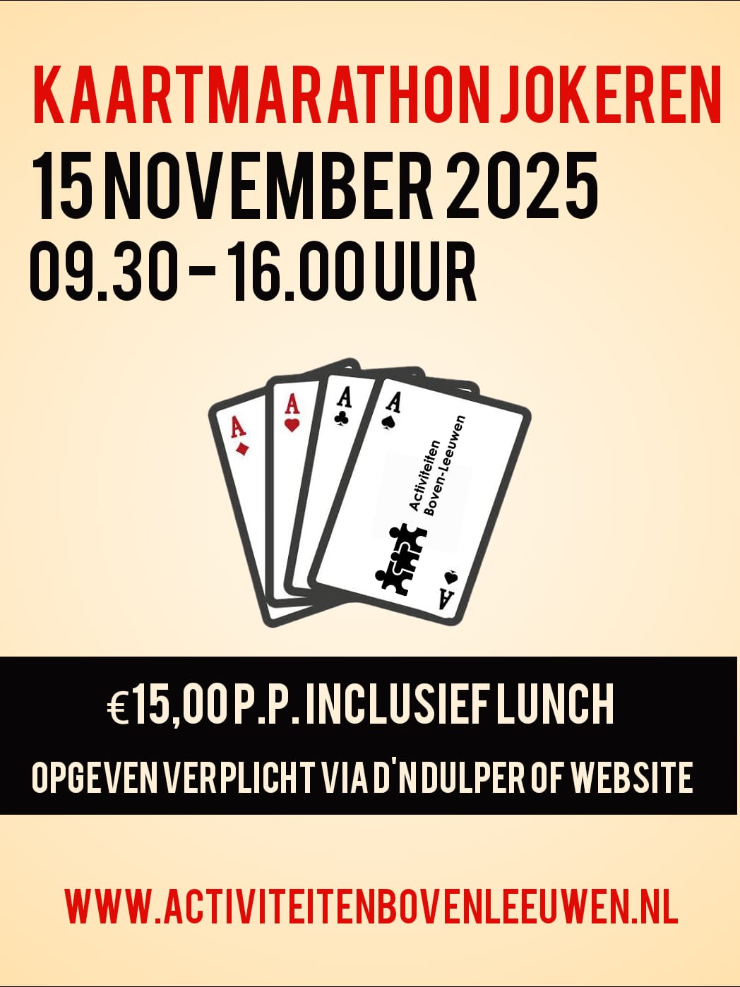 Kaartmarathon en Lunch