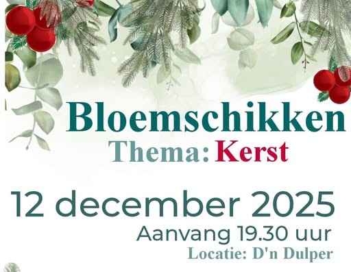 Bloemschikworkshop Kerst
